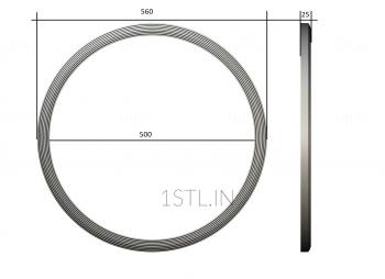 Round frame (RK_0701) 3D model for CNC machine